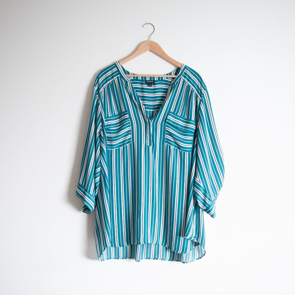 TORRID | STRIPED HARPER BLOUSE